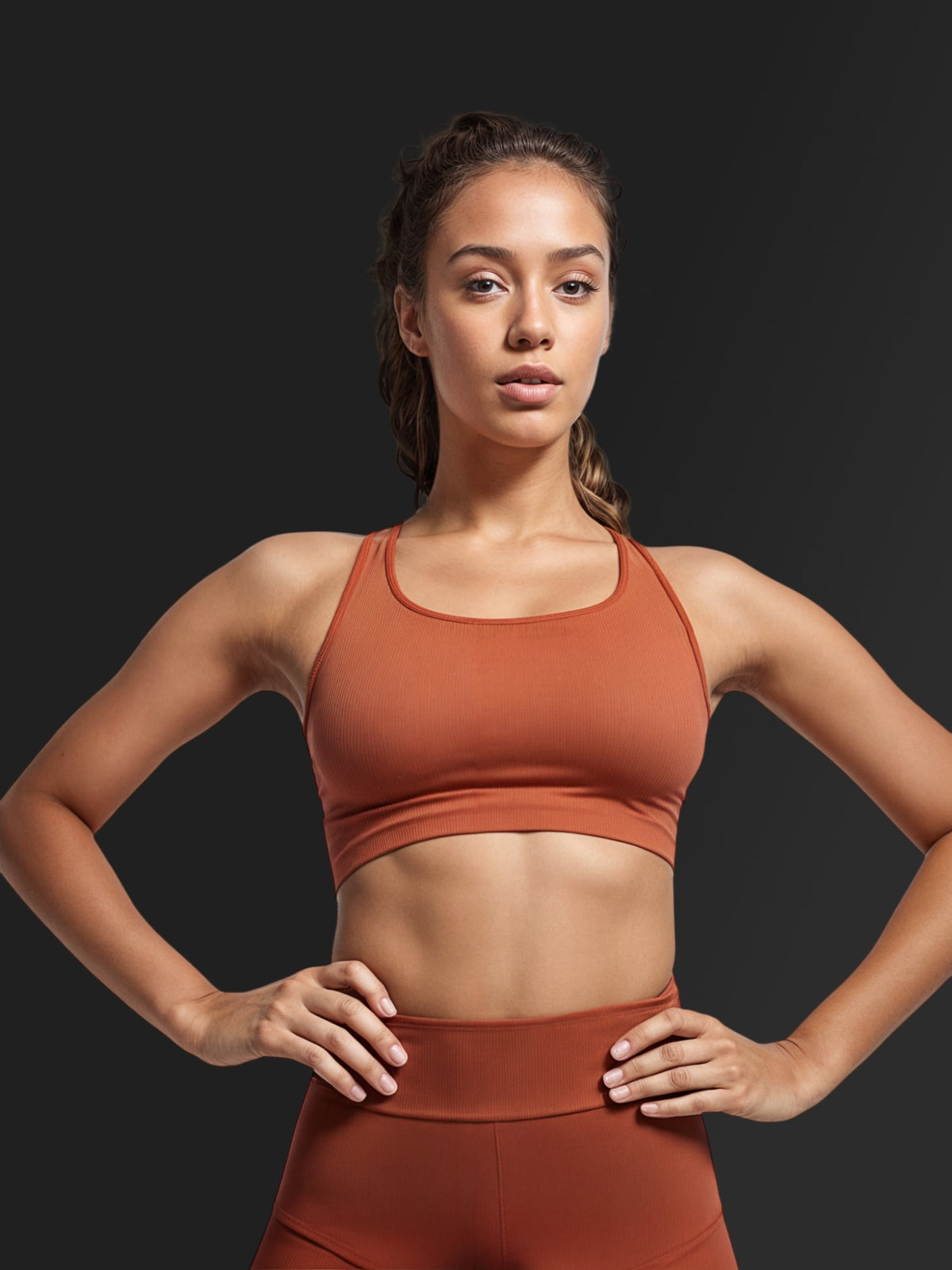 Ribbed Sports Bra-1